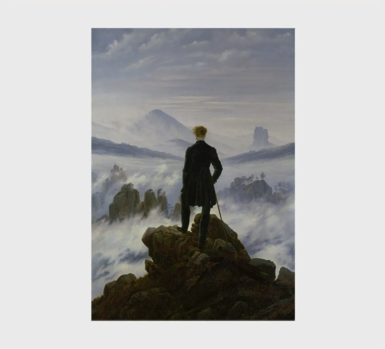 Caspar David Friedrich - Der Wanderer über dem Nebelmeer Notizbuch von ARTOTHEK