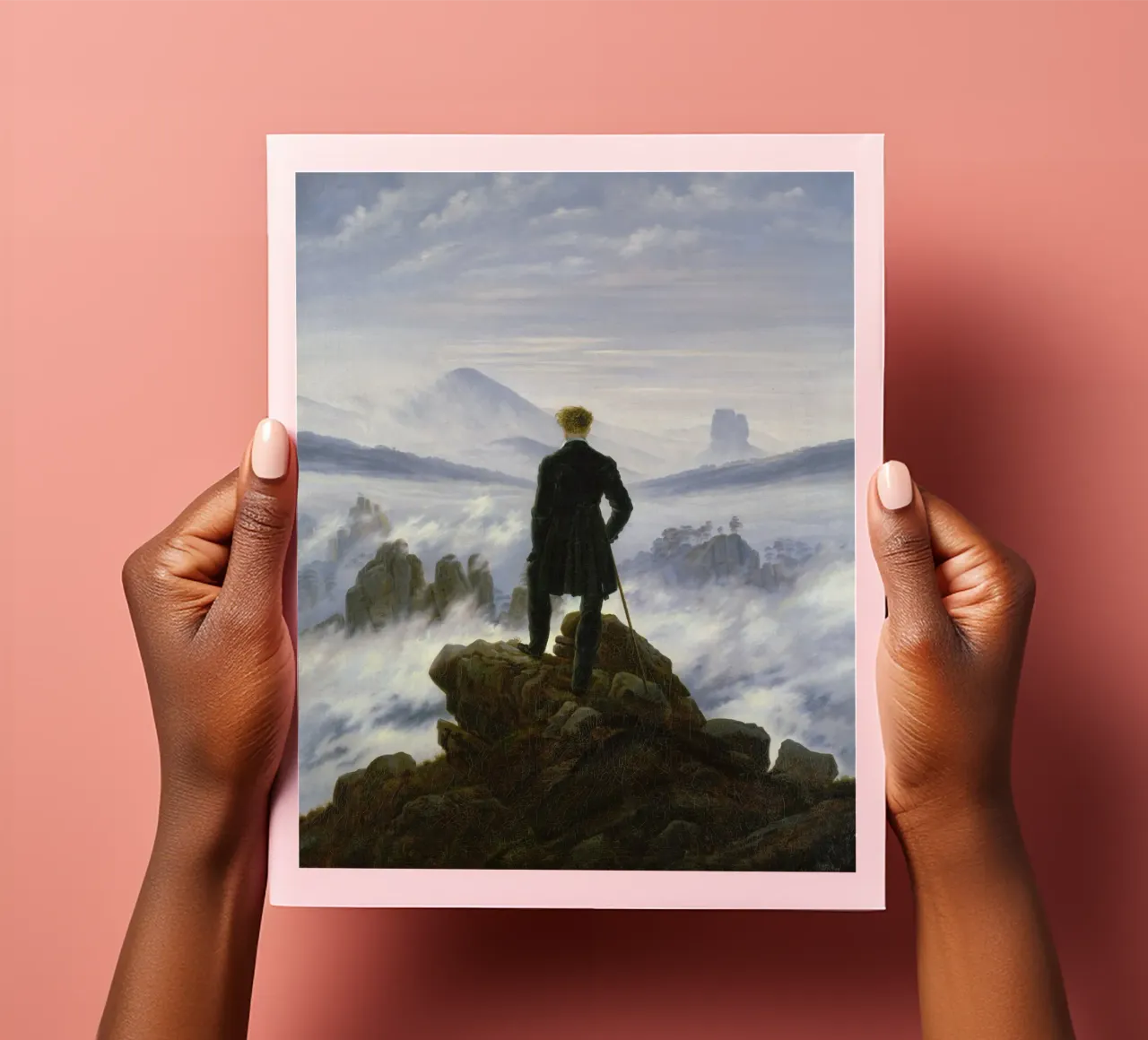 Caspar David Friedrich - Der Wanderer über dem Nebelmeer Stickerbogen von ARTOTHEK