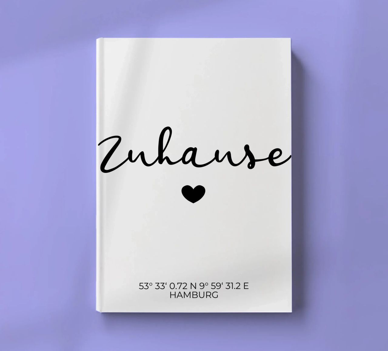 Zuhause mit Koordinaten Notizbuch von WORTSPIEL
