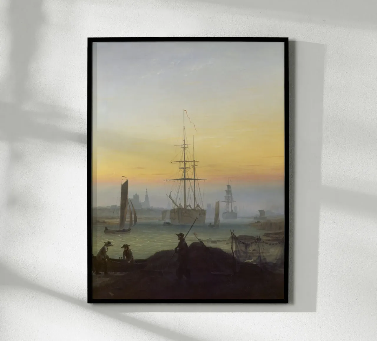 Caspar David Friedrich - Il porto di Greifswald carta hahnemühle da ARTOTHEK