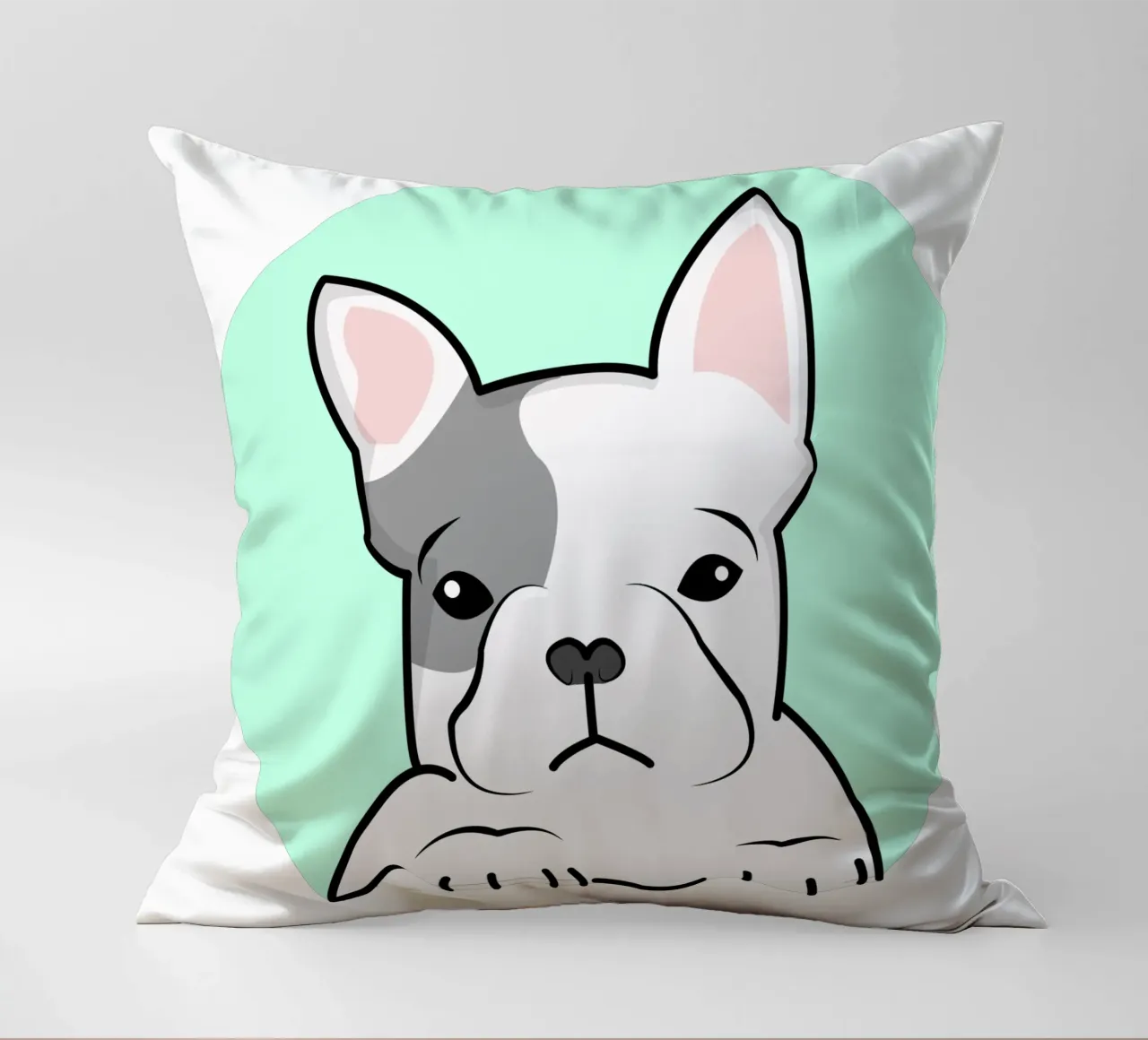 French Bulldog Illustration decorative cushion by IndigoBird