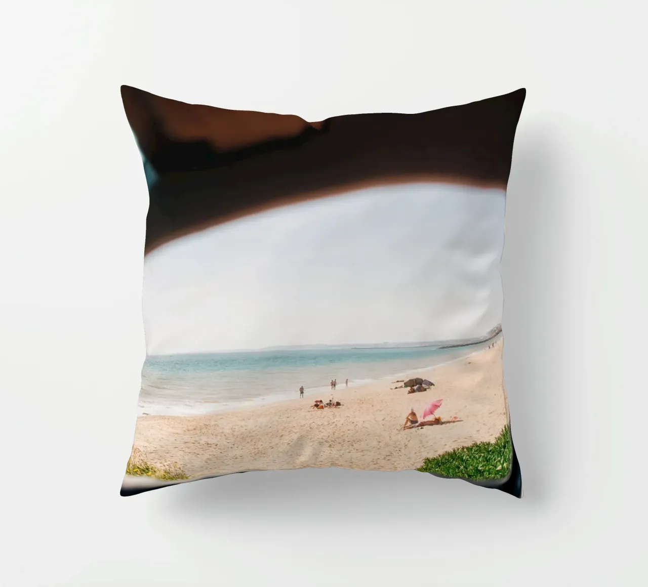 Sole, spiaggia e mare: un momento in Portogallo cuscino da Bold and Retro