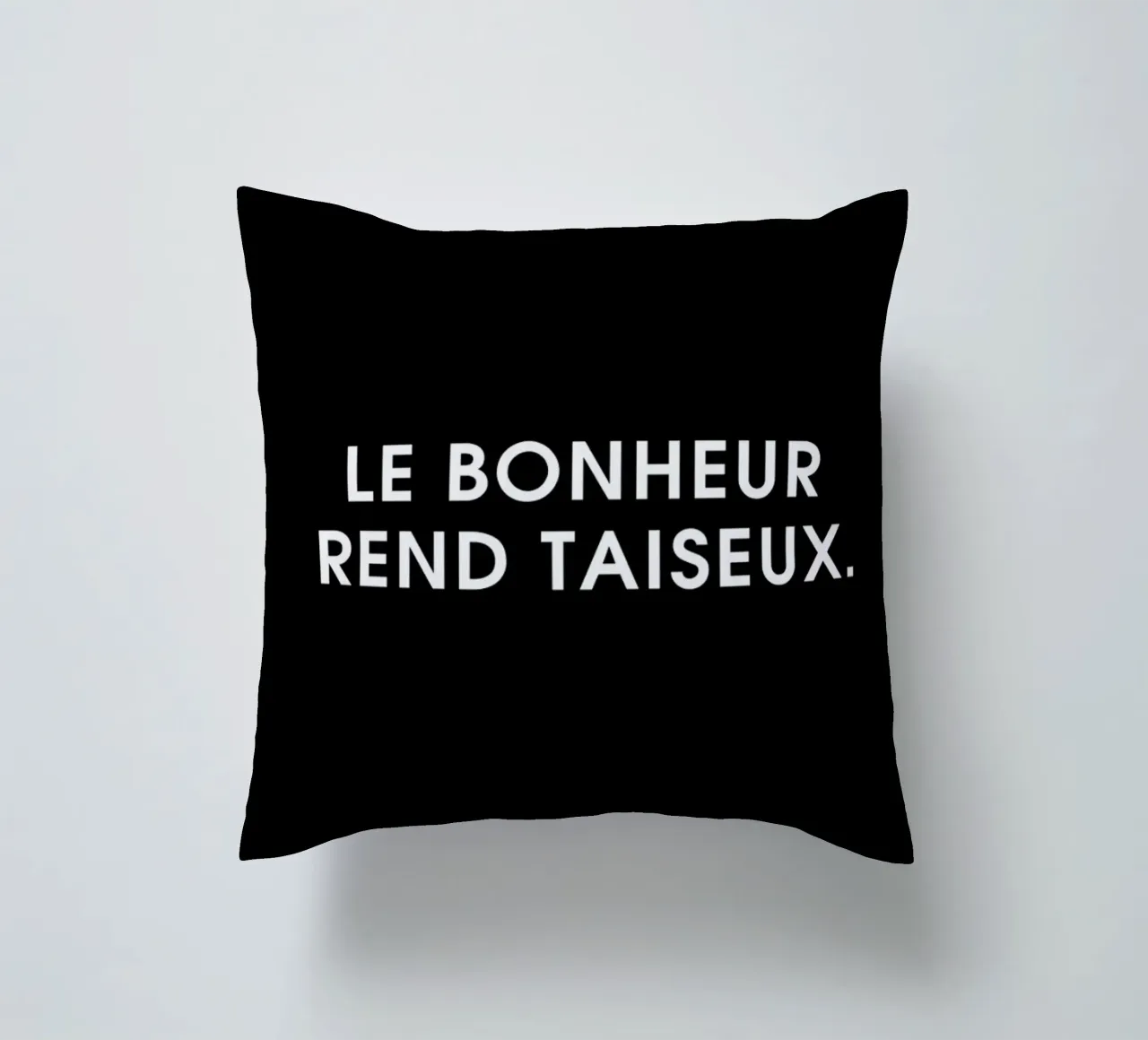 Le bonheur rend taiseux - Black cuscino da Intertitres