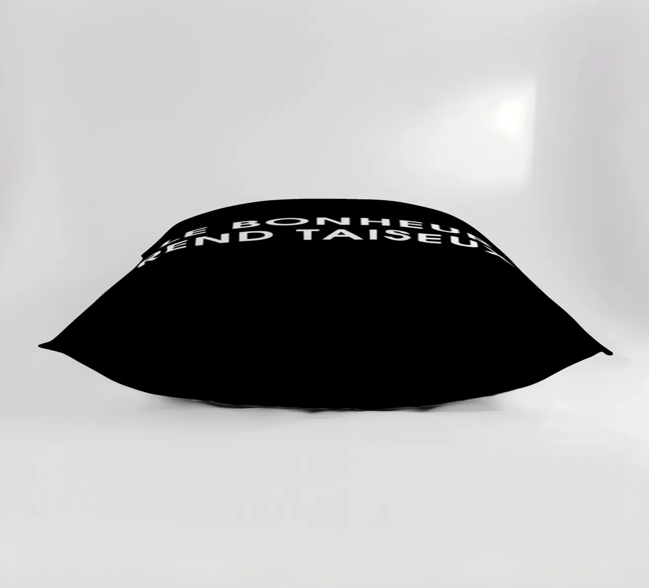 Le bonheur rend taiseux - Black cuscino da Intertitres