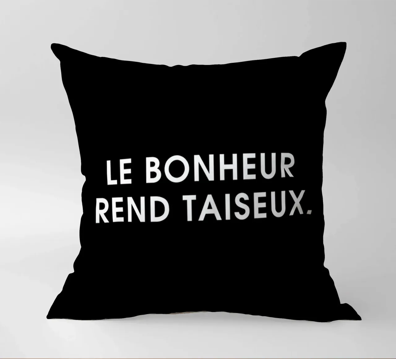 Le bonheur rend taiseux - Black cuscino da Intertitres
