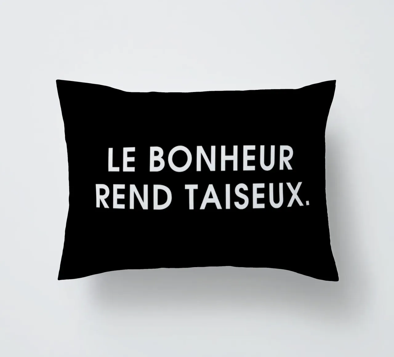 Le bonheur rend taiseux - Black cuscino da Intertitres