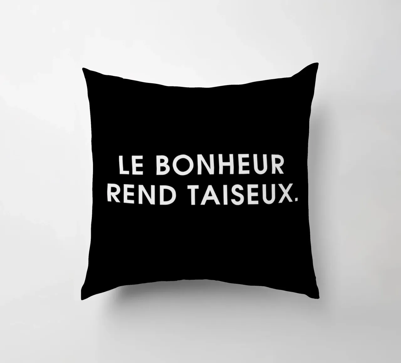 Le bonheur rend taiseux - Black cuscino da Intertitres