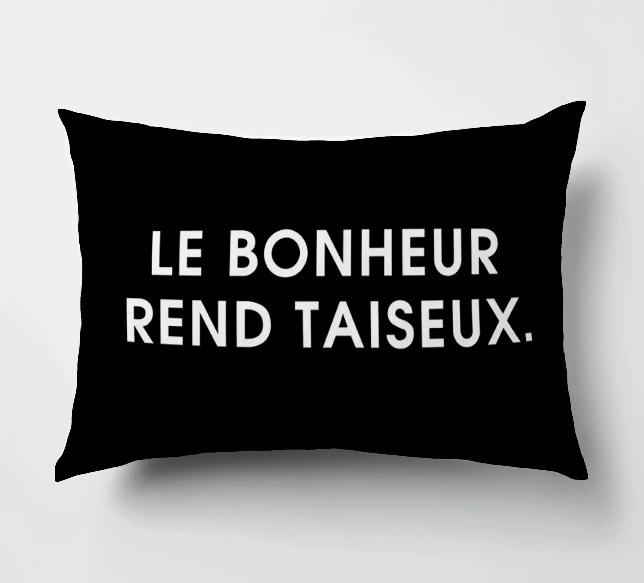 Le bonheur rend taiseux - Black cuscino da Intertitres