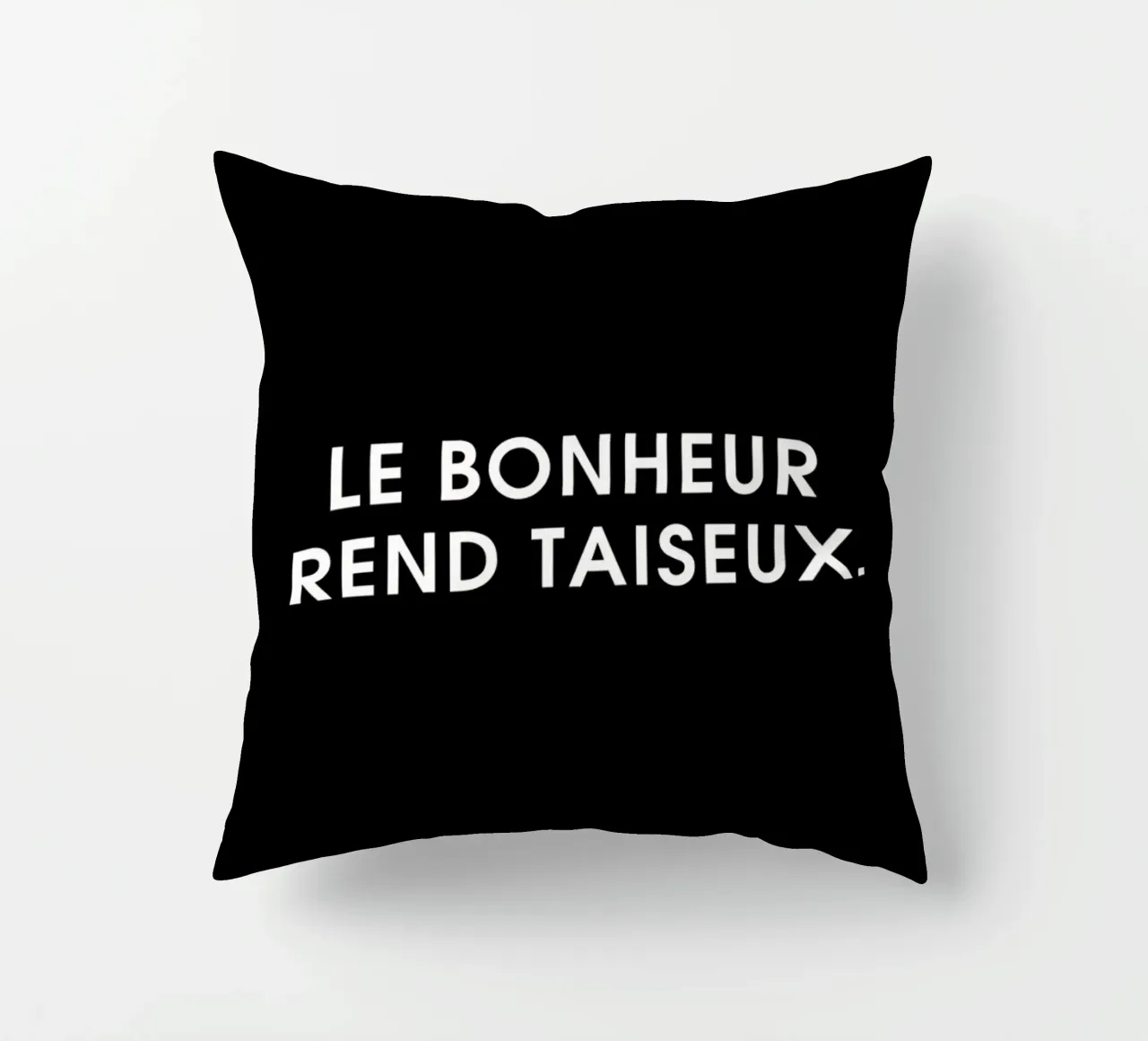 Le bonheur rend taiseux - Black cuscino da Intertitres