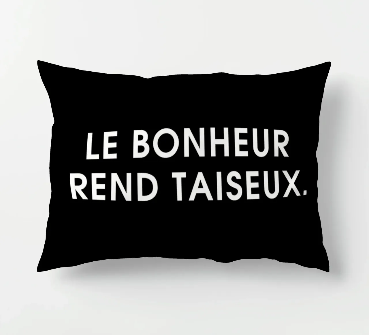 Le bonheur rend taiseux - Black cuscino da Intertitres