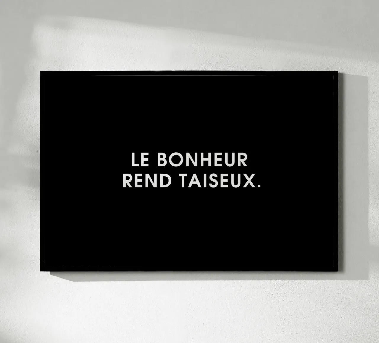 Le bonheur rend taiseux - Black carta hahnemühle da Intertitres