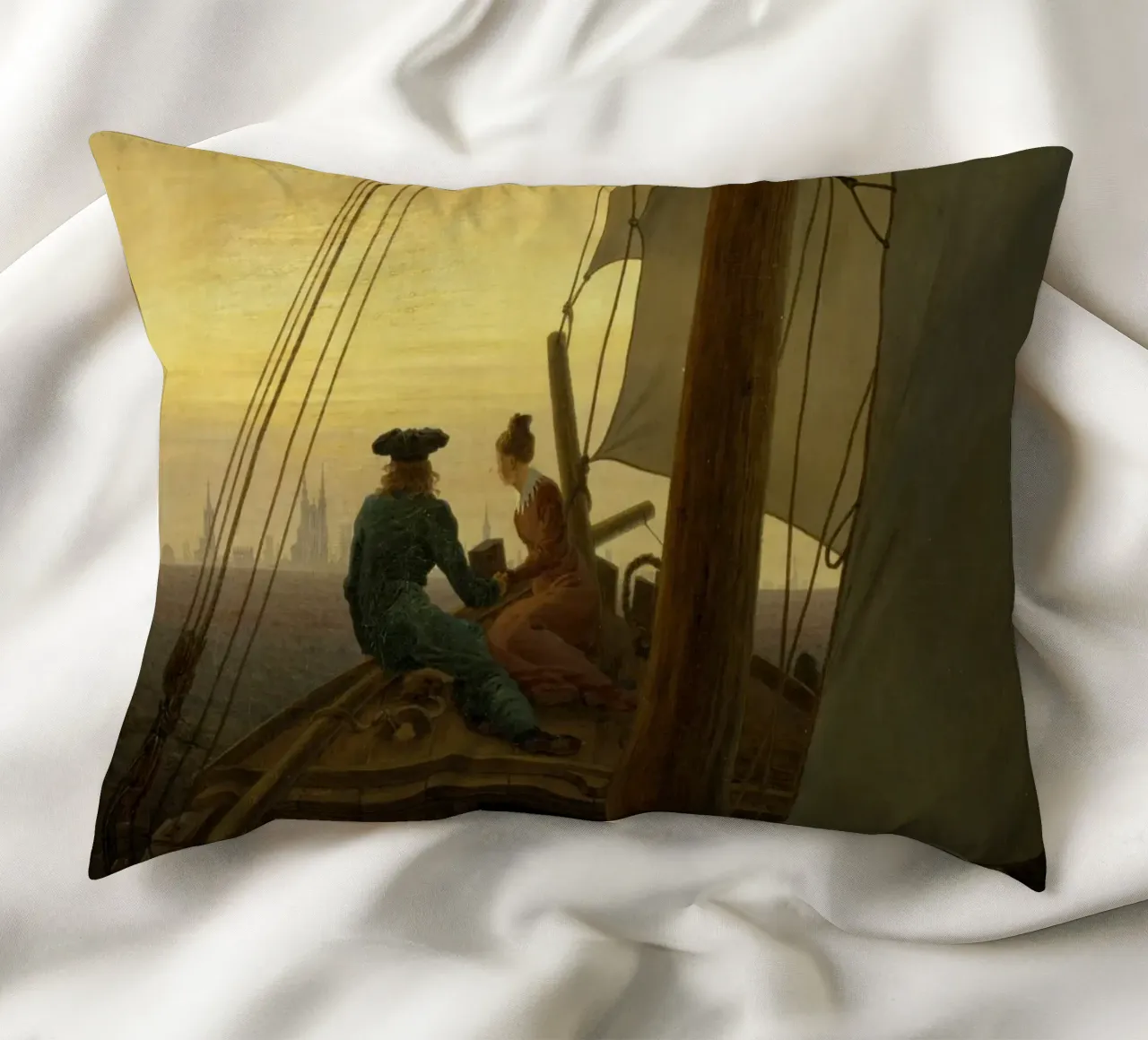 Caspar David Friedrich - A bordo di una nave a vela cuscino da ARTOTHEK