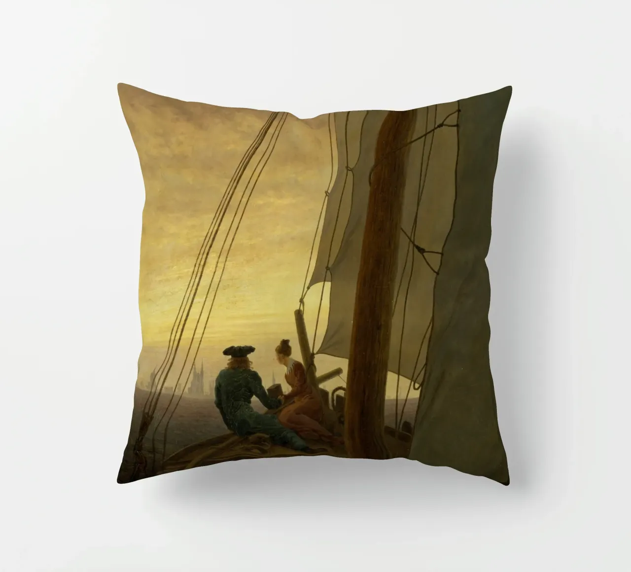 Caspar David Friedrich - A bordo di una nave a vela cuscino da ARTOTHEK