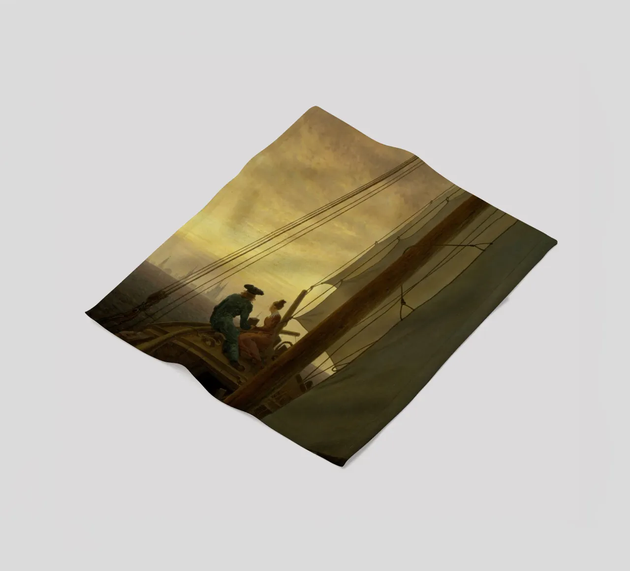 Caspar David Friedrich - A bordo di una nave a vela coperta in pile da ARTOTHEK
