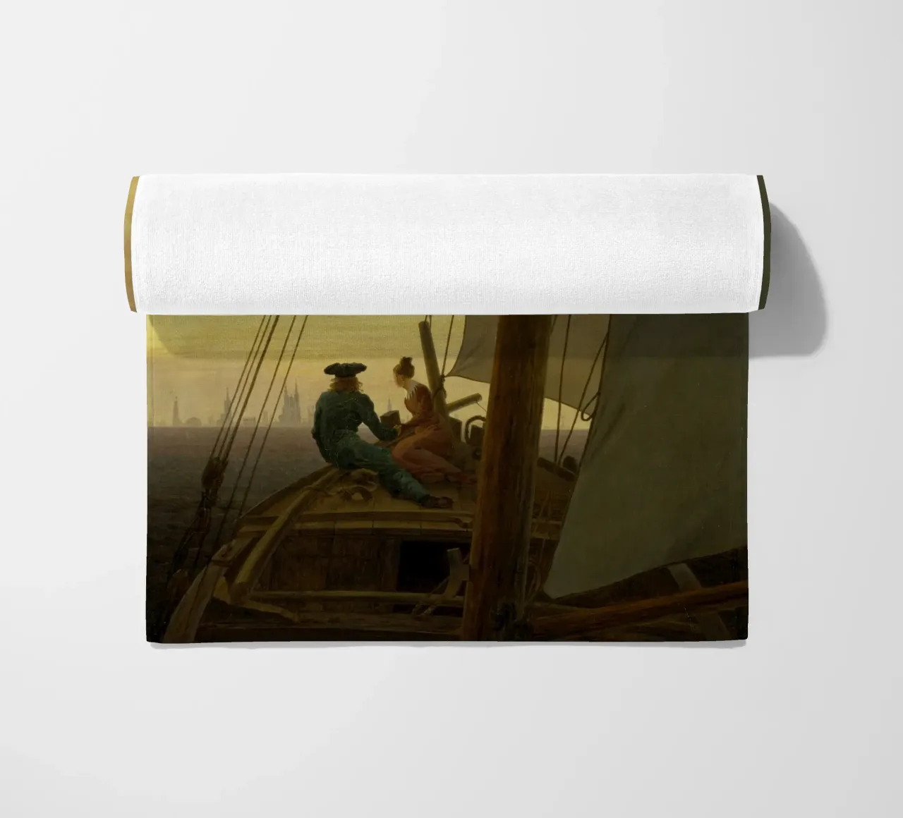 Caspar David Friedrich - A bordo di una nave a vela telo mare da ARTOTHEK