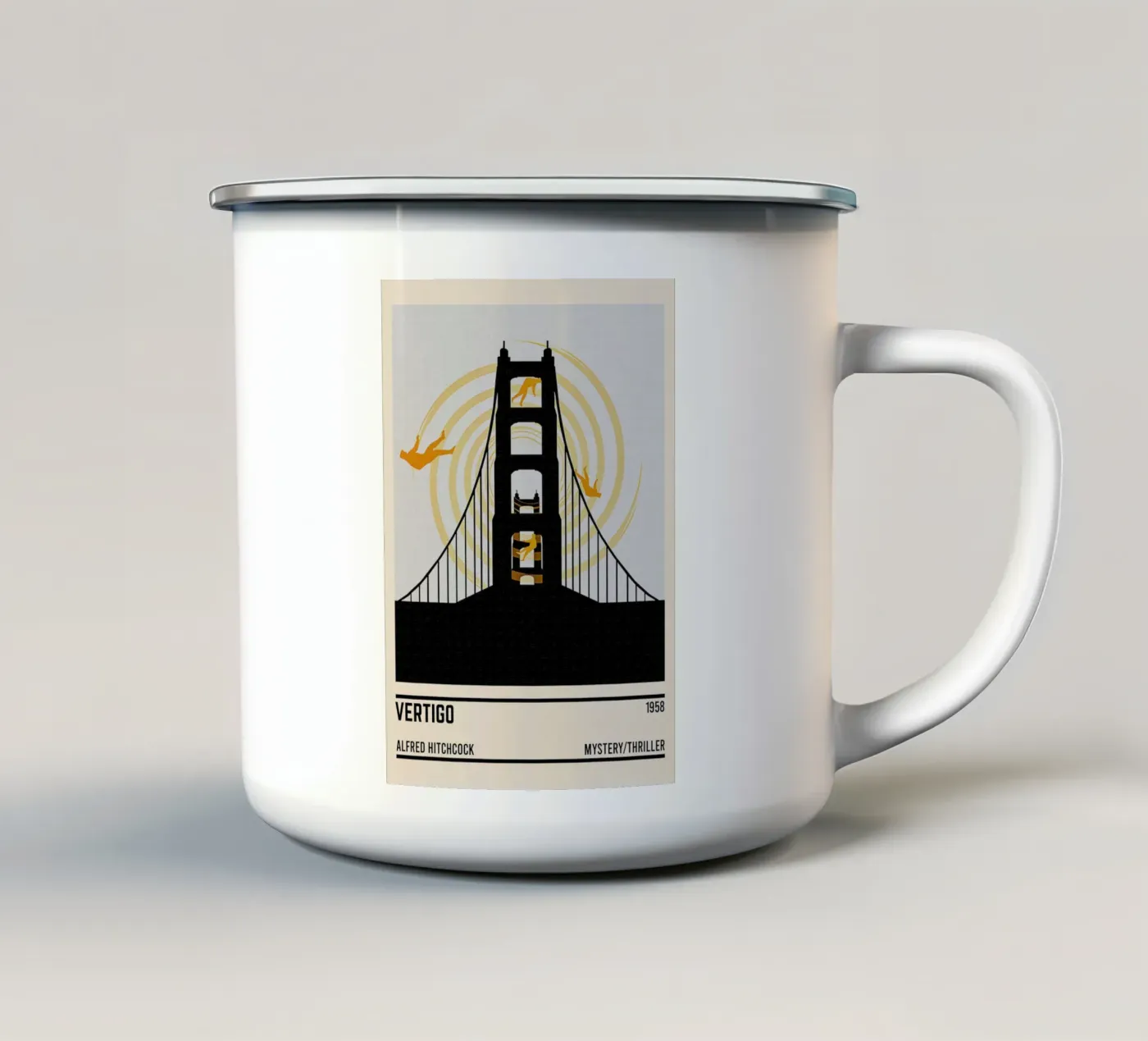 Vertigo enamel mug by TheArtstudio