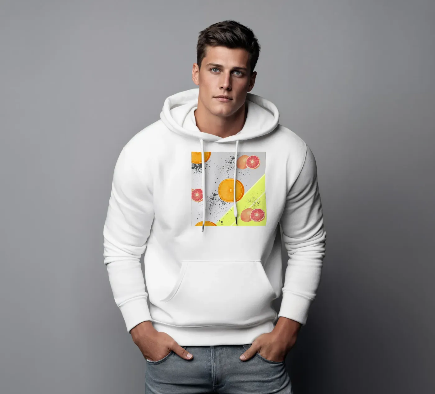 Grapefruit Orange Pattern hoodie van IndigoBird