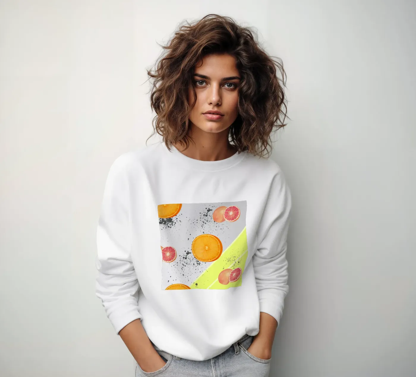 Grapefruit Orange Pattern felpa da IndigoBird