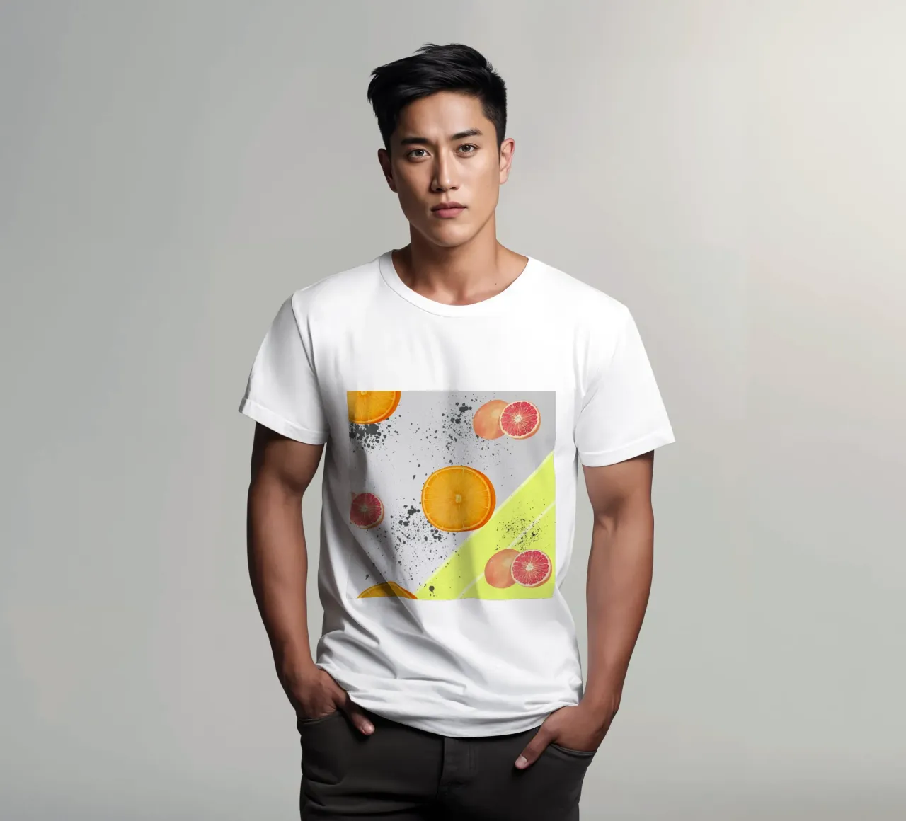 Grapefruit Orange Pattern t-shirt da IndigoBird