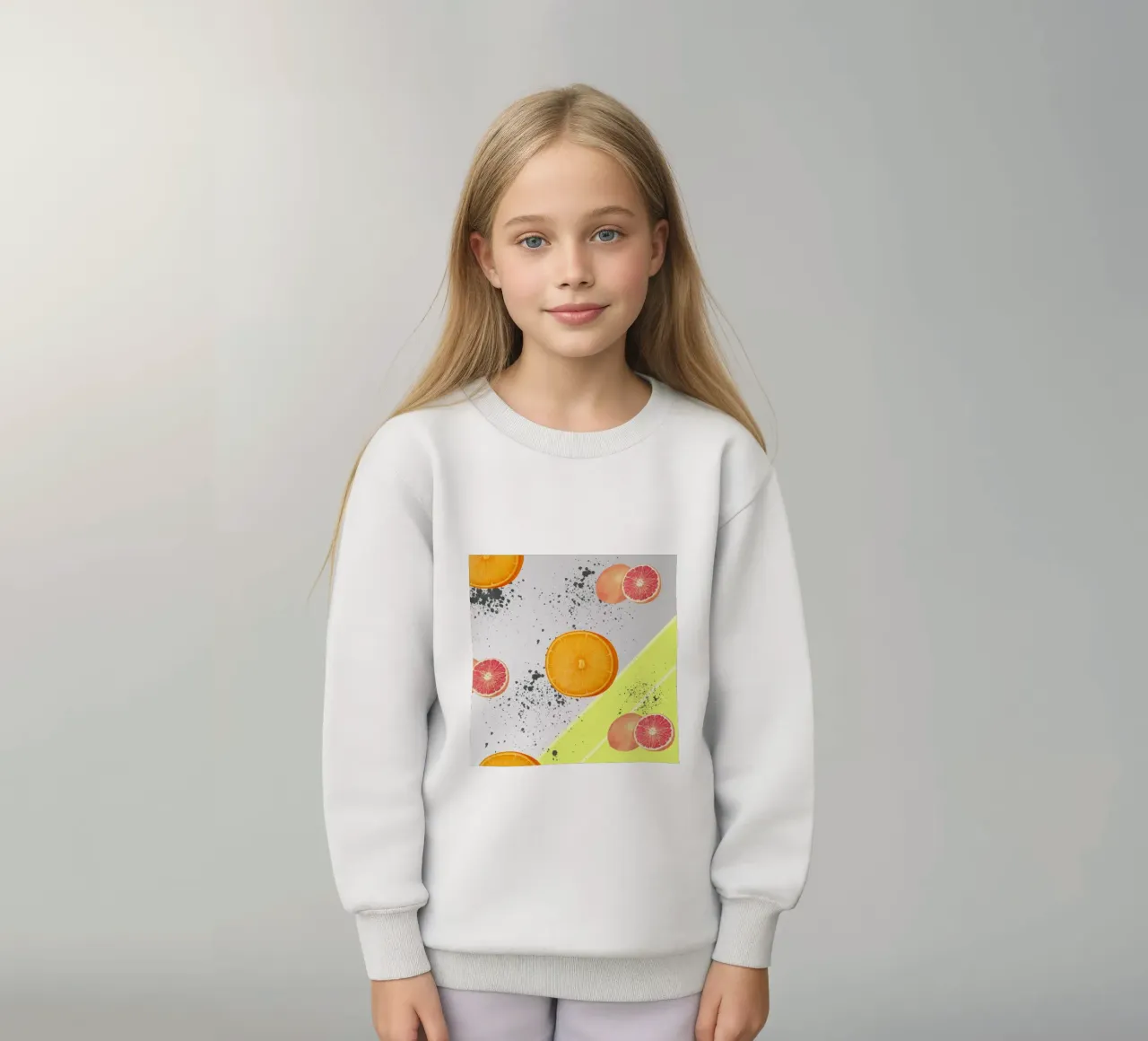 Grapefruit Orange Pattern felpa bambino da IndigoBird