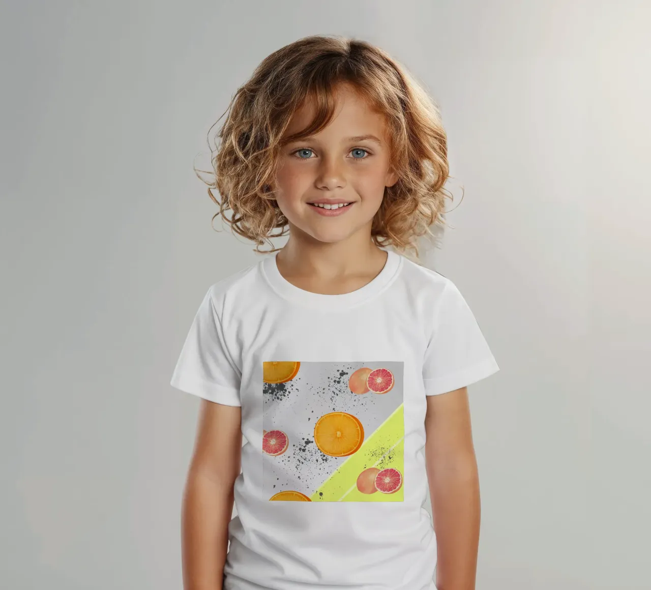 Grapefruit Orange Pattern t-shirt bambini da IndigoBird