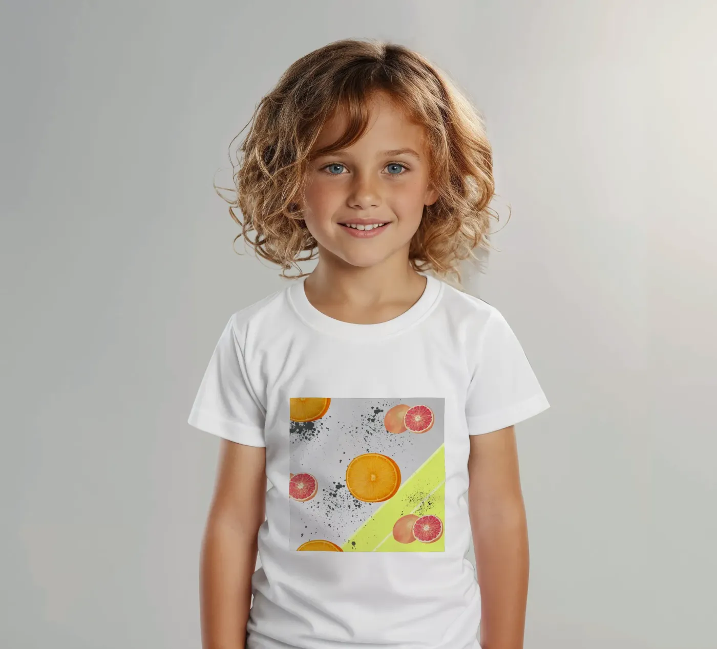 Grapefruit Orange Pattern t-shirt bambini da IndigoBird