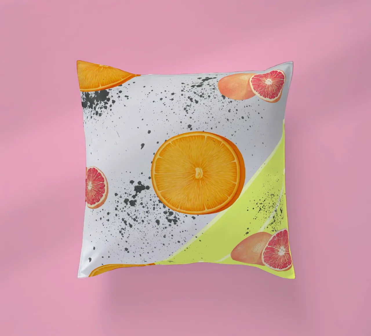 Grapefruit Orange Pattern cuscino da IndigoBird