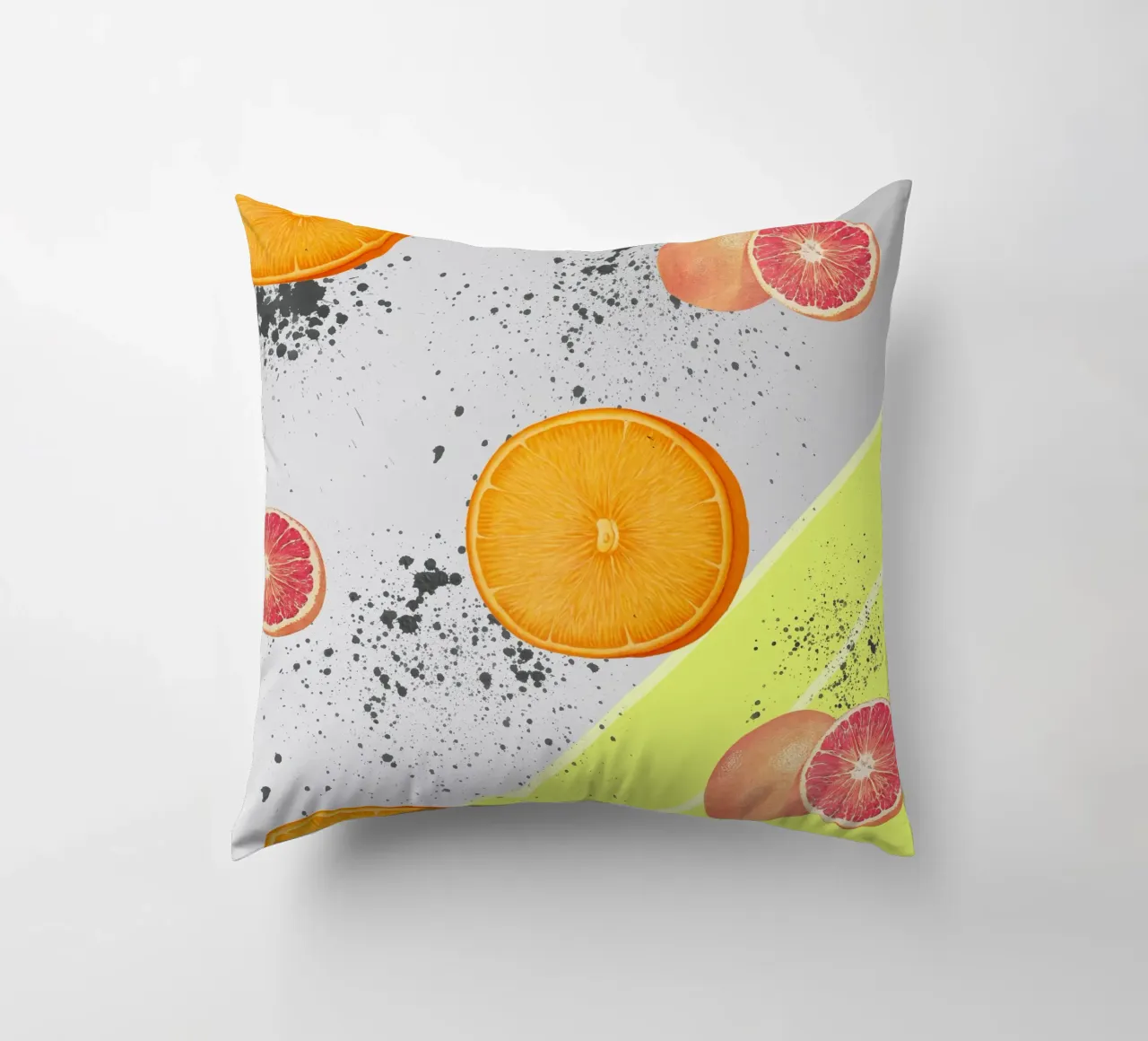 Grapefruit Orange Pattern cuscino da IndigoBird