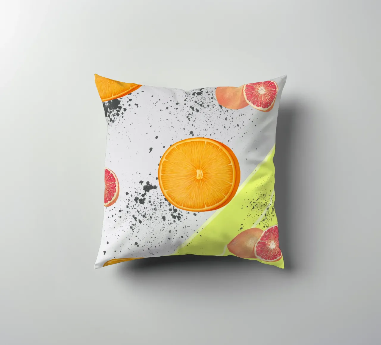 Grapefruit Orange Pattern cuscino da IndigoBird