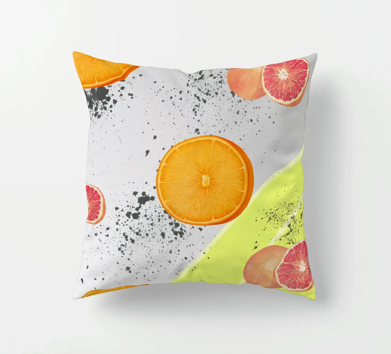 Grapefruit Orange Pattern cuscino da IndigoBird