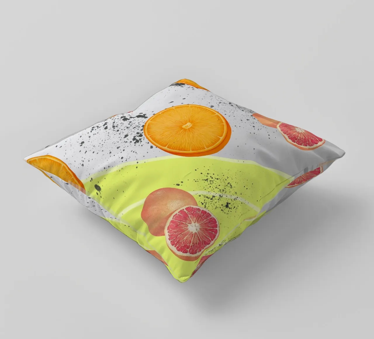 Grapefruit Orange Pattern cuscino da IndigoBird