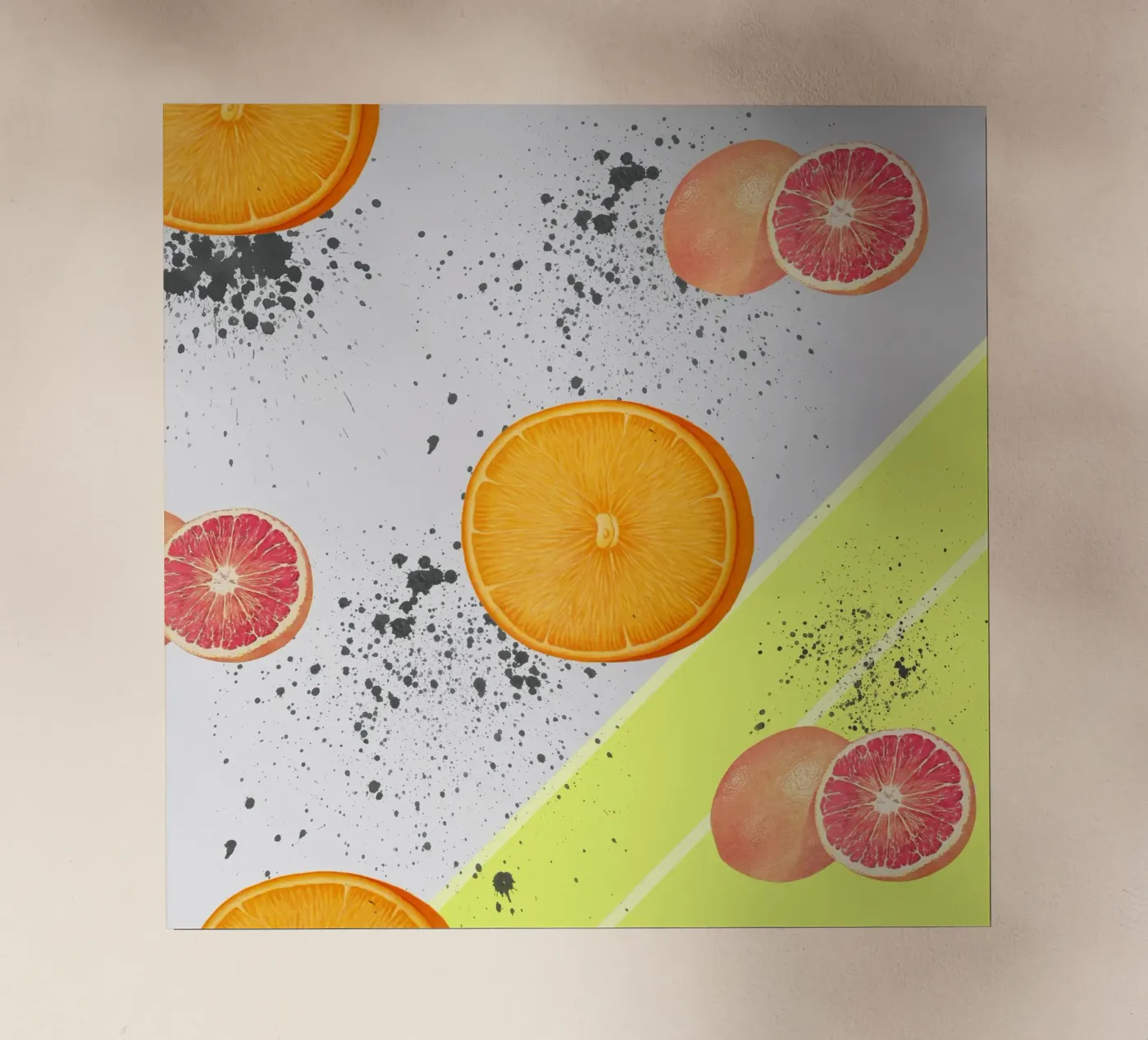 Grapefruit Orange Pattern backlit film by IndigoBird