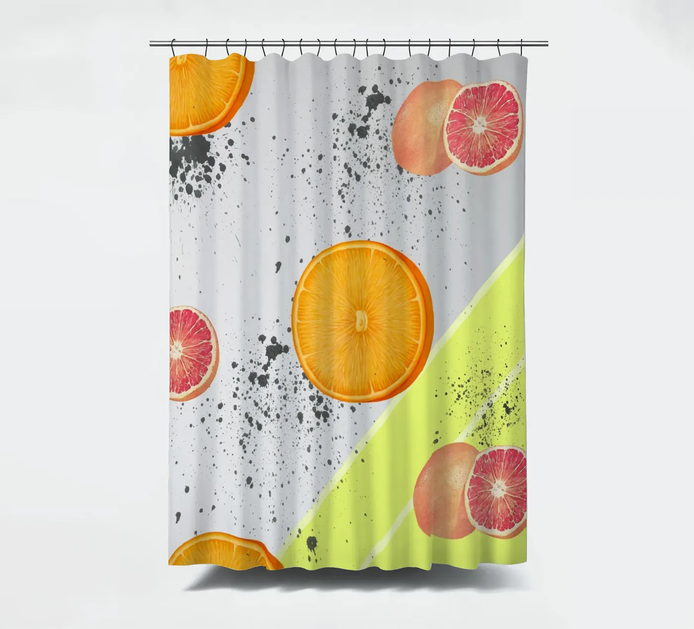 Grapefruit Orange Pattern Duschvorhang von IndigoBird