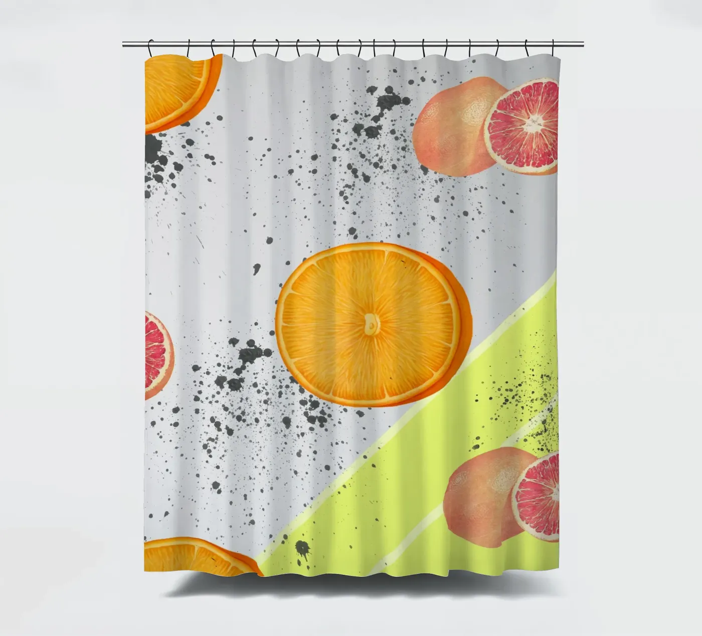 Grapefruit Orange Pattern Duschvorhang von IndigoBird
