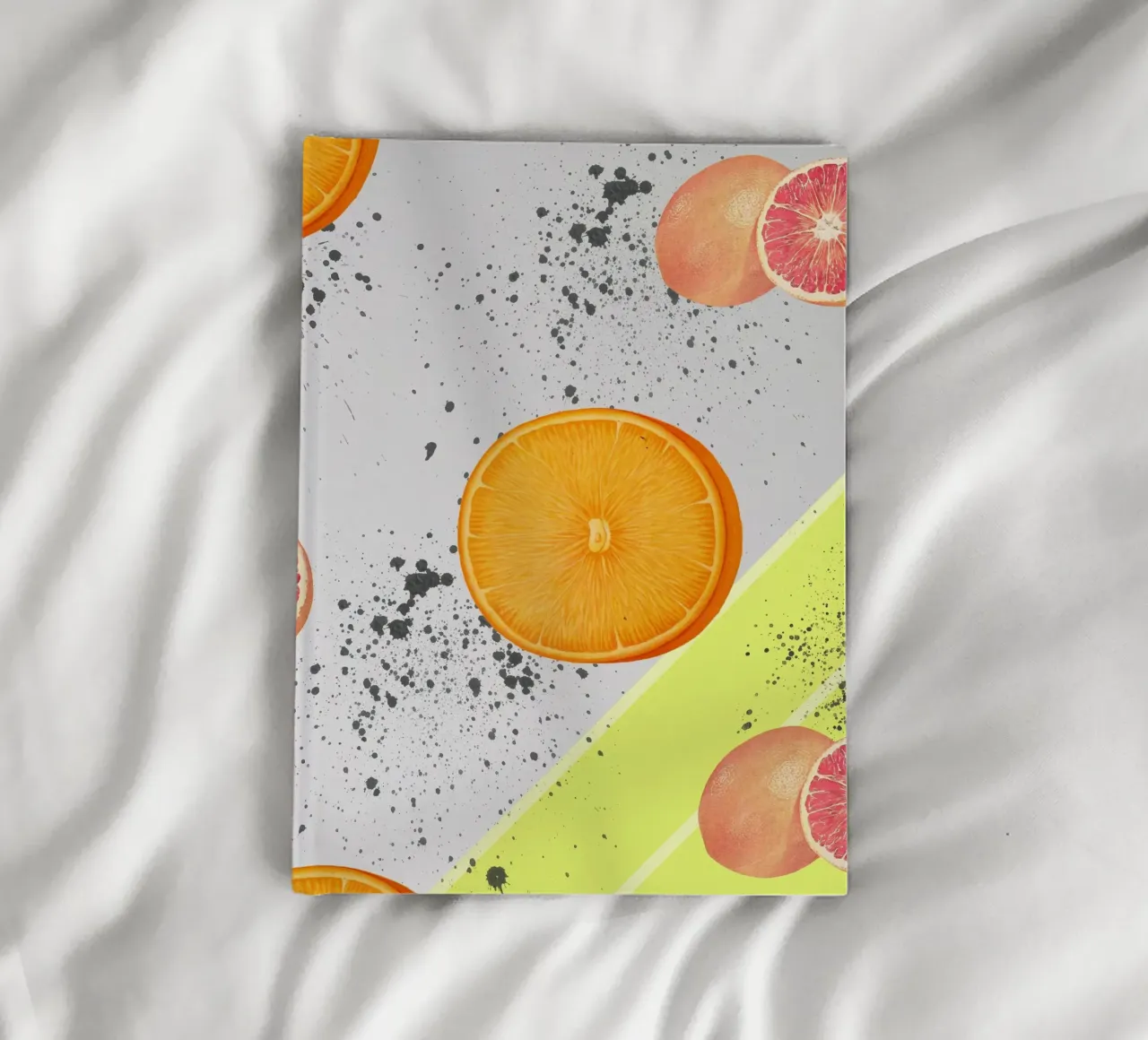 Grapefruit Orange Pattern notebook by IndigoBird