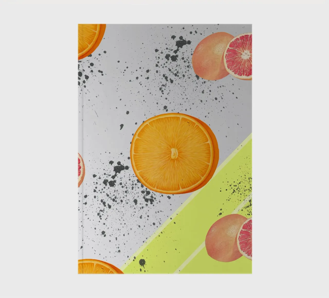 Grapefruit Orange Pattern notebook by IndigoBird