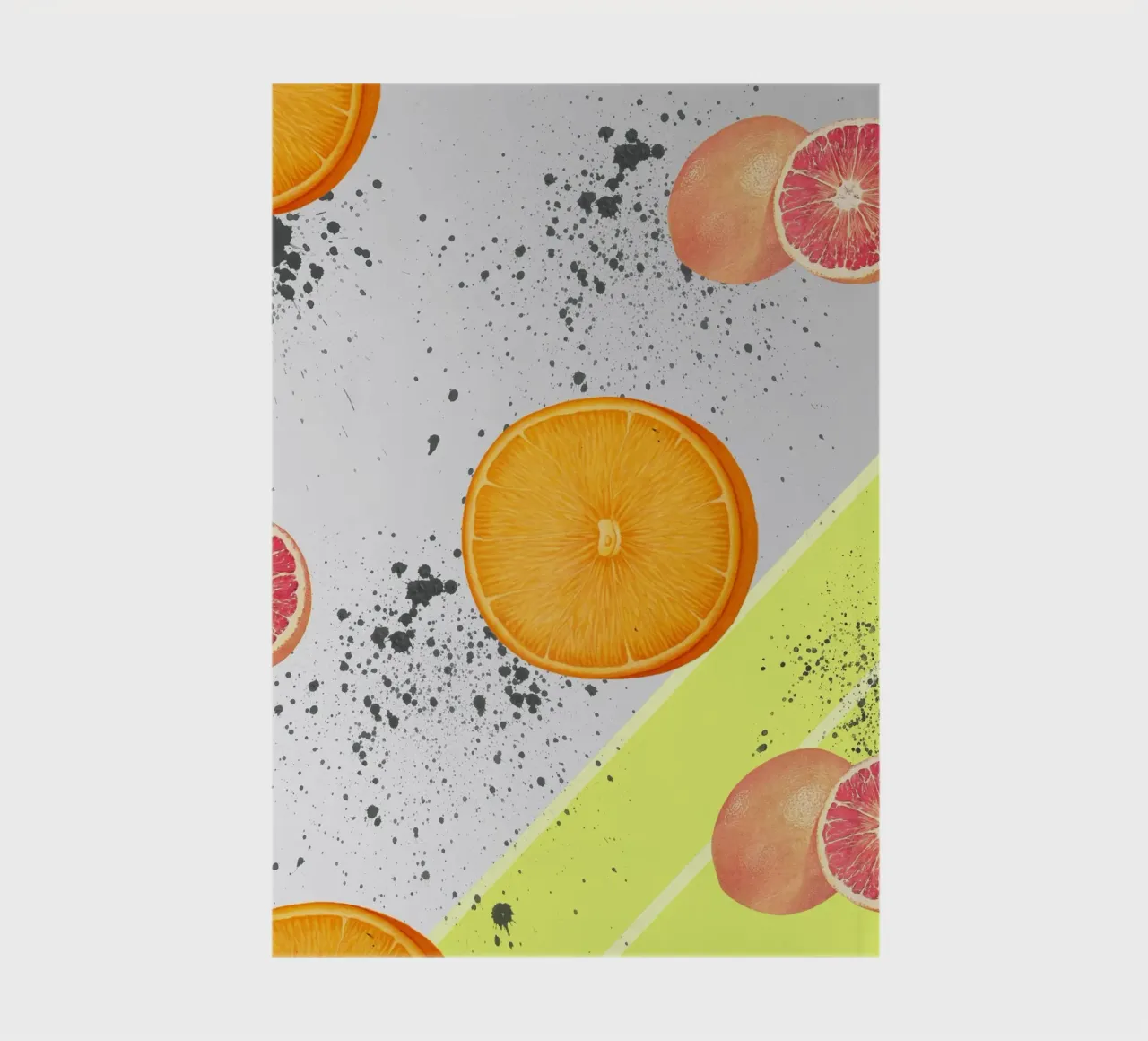 Grapefruit Orange Pattern notebook by IndigoBird