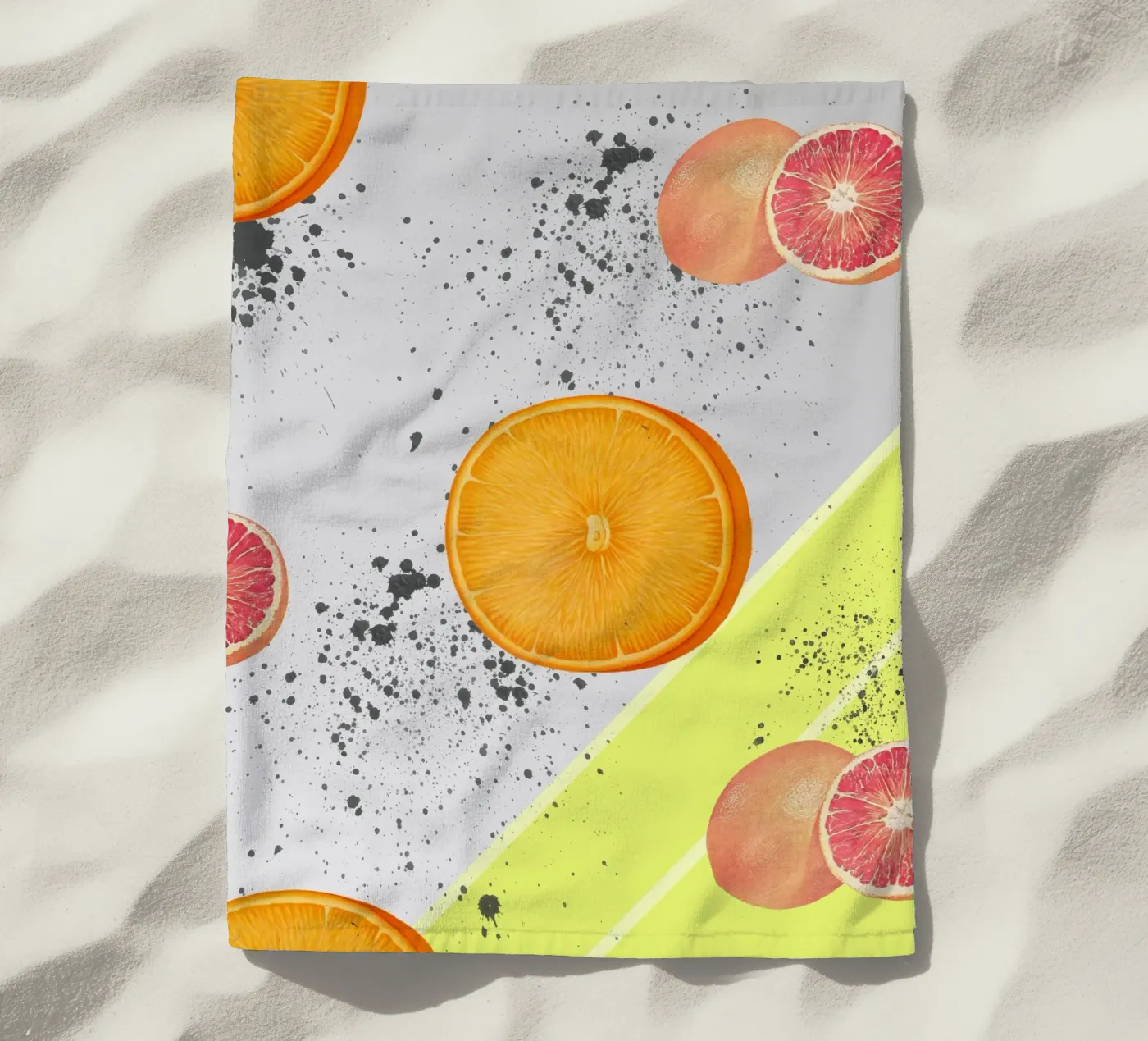 Grapefruit Orange Pattern telo mare da IndigoBird