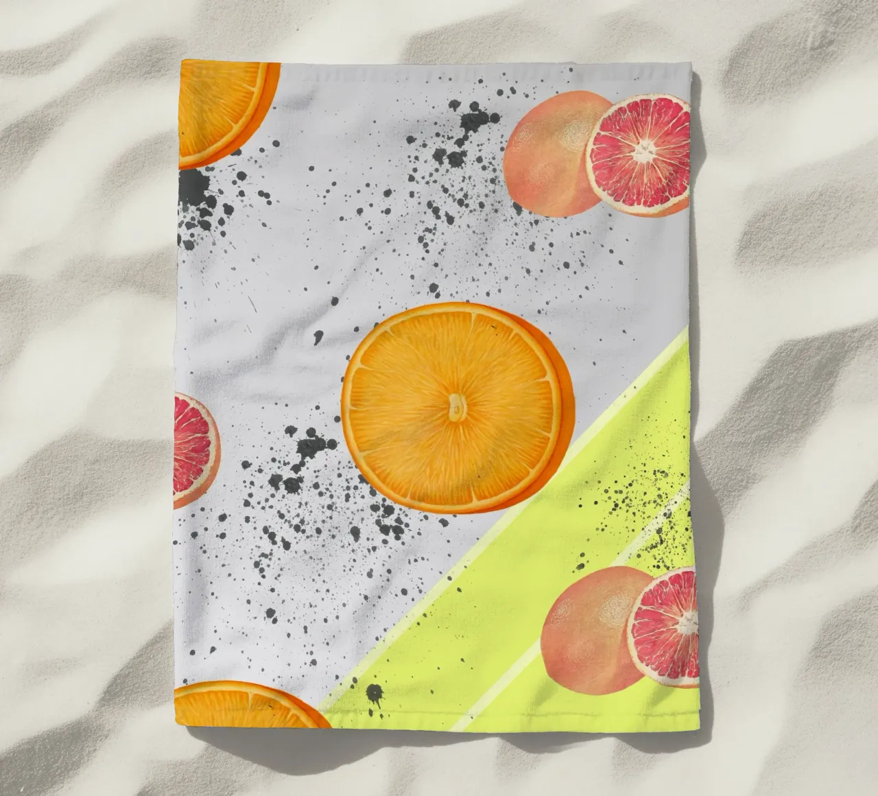 Grapefruit Orange Pattern telo mare da IndigoBird