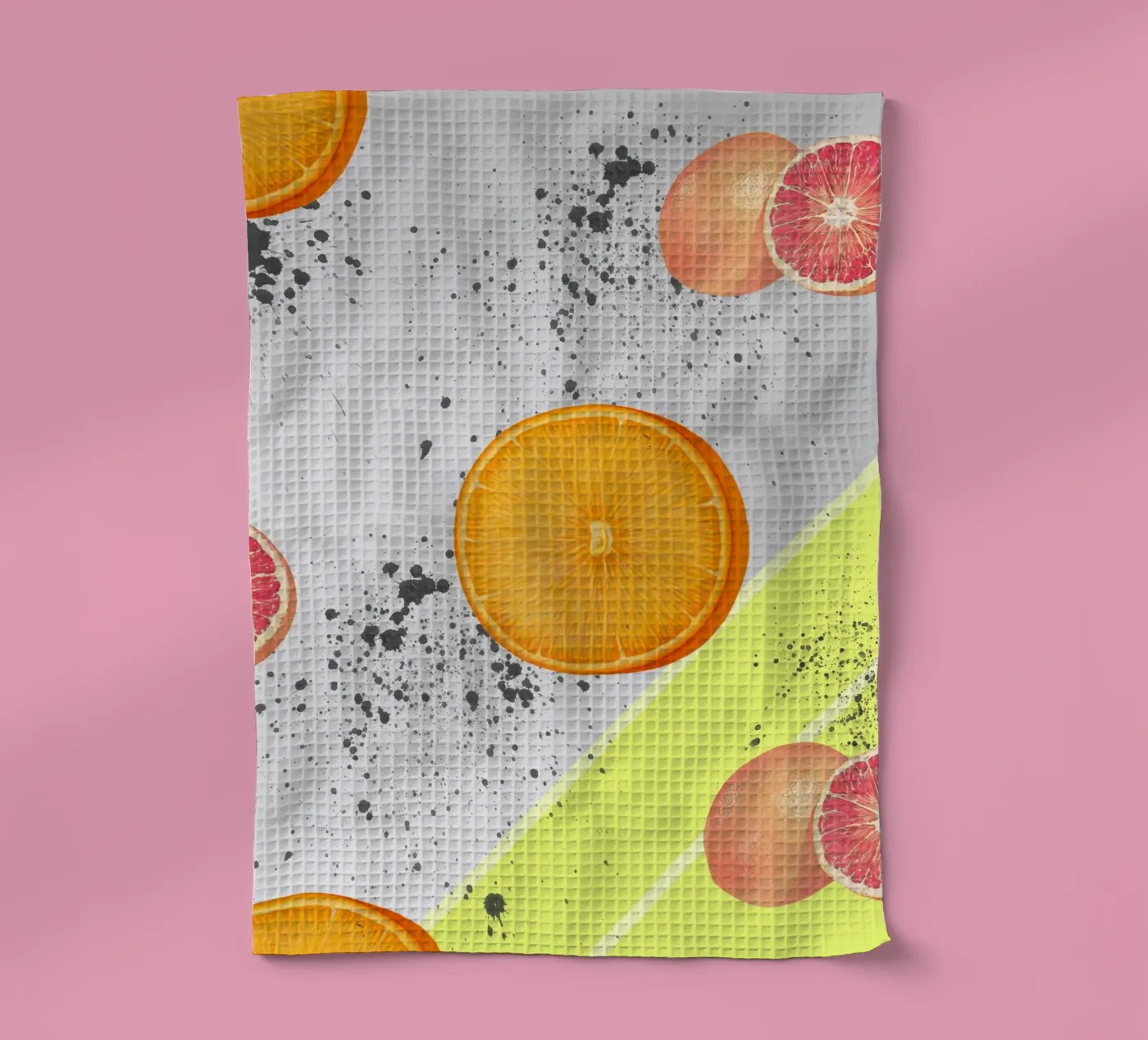 Grapefruit Orange Pattern Geschirrtuch von IndigoBird