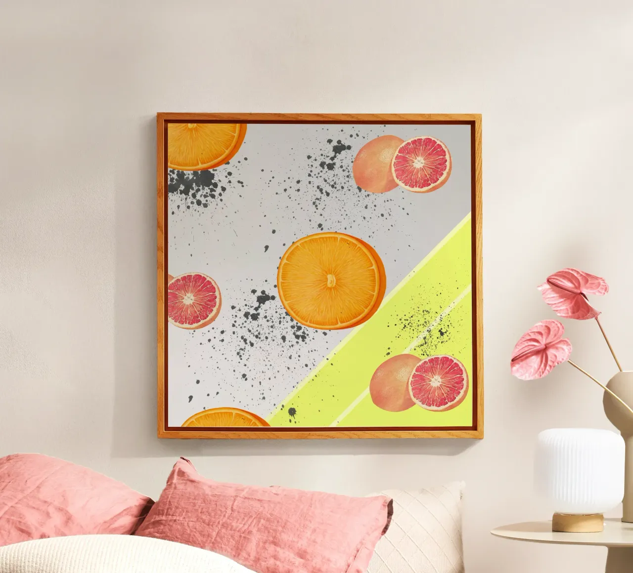 Grapefruit Orange Pattern plexiglass da IndigoBird