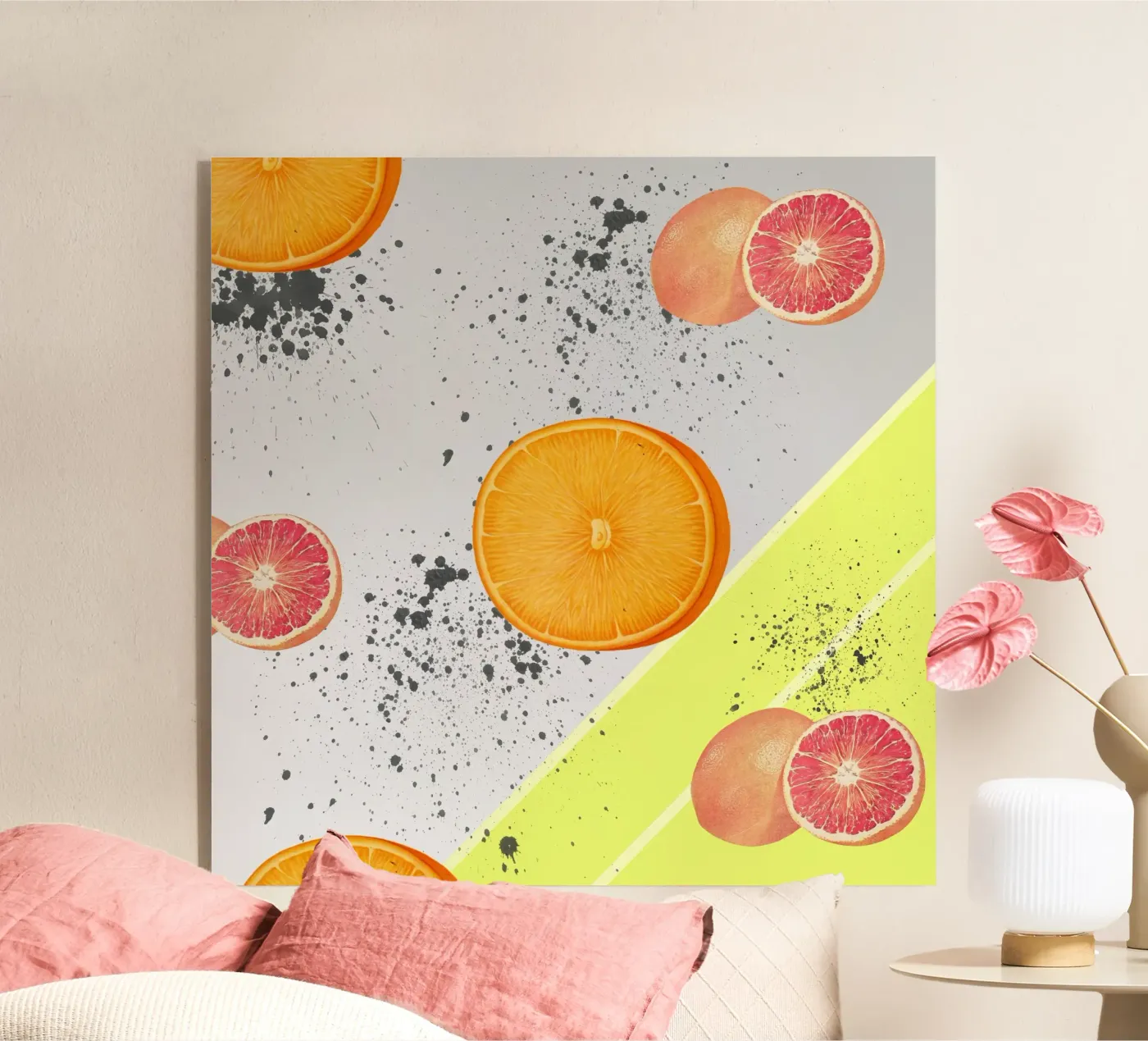 Grapefruit Orange Pattern Acryl-Glas von IndigoBird