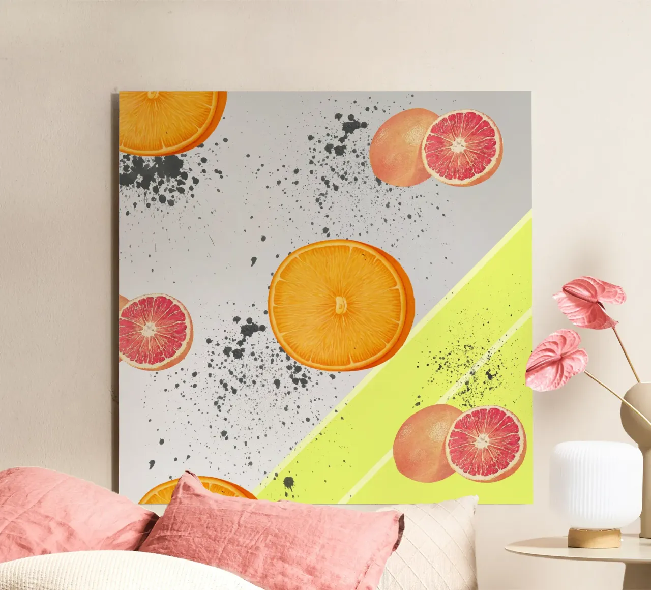 Grapefruit Orange Pattern alluminio dibond da IndigoBird