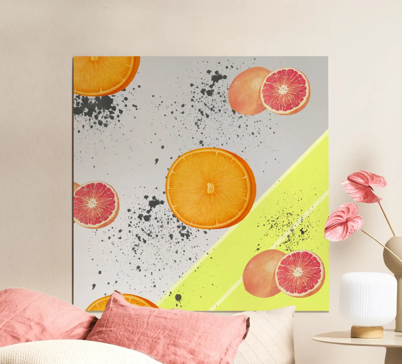 Grapefruit Orange Pattern carta hahnemühle da IndigoBird