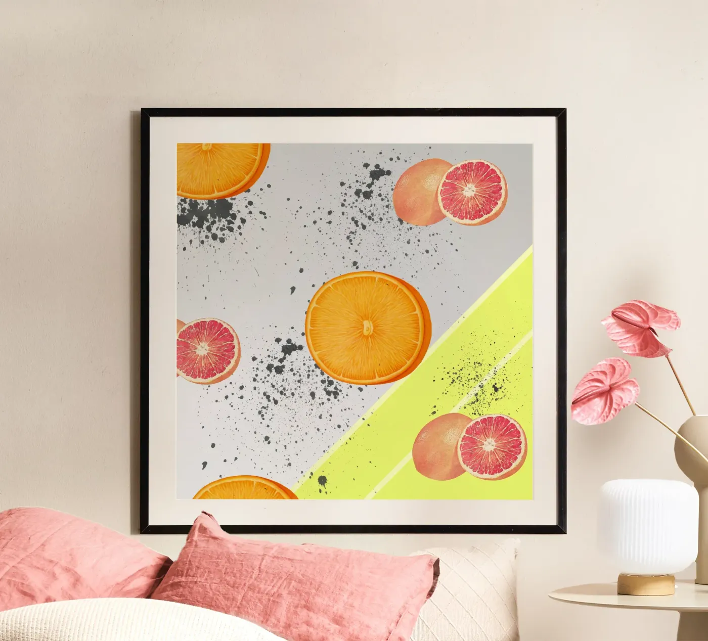 Grapefruit Orange Pattern poster de IndigoBird