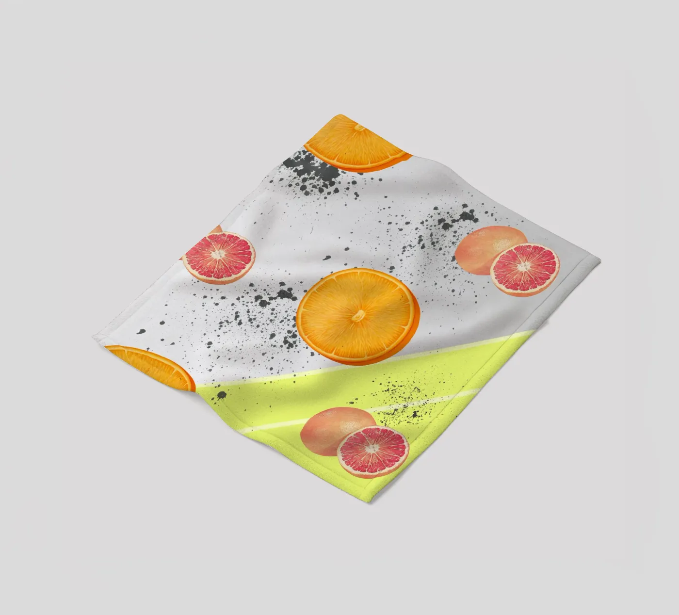 Grapefruit Orange Pattern plaid polaire de IndigoBird