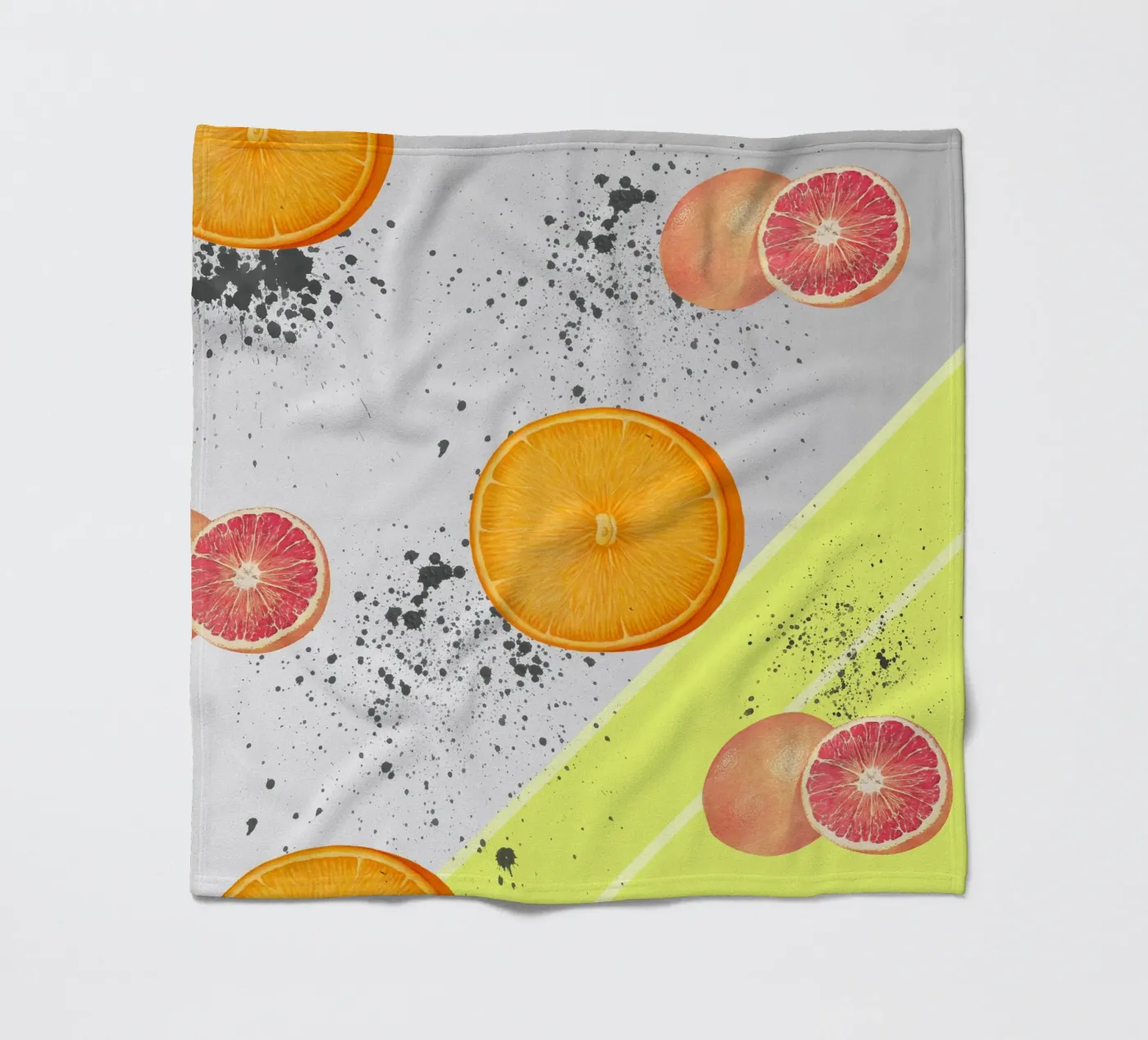 Grapefruit Orange Pattern plaid polaire de IndigoBird