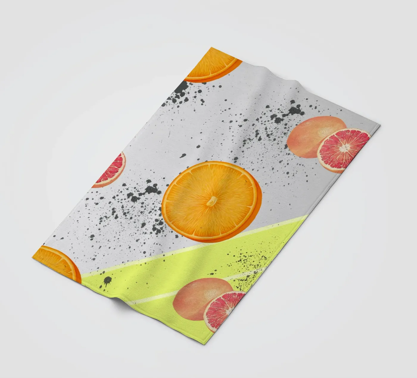 Grapefruit Orange Pattern plaid polaire de IndigoBird