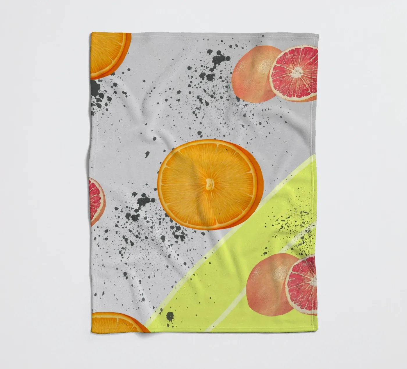 Grapefruit Orange Pattern plaid polaire de IndigoBird