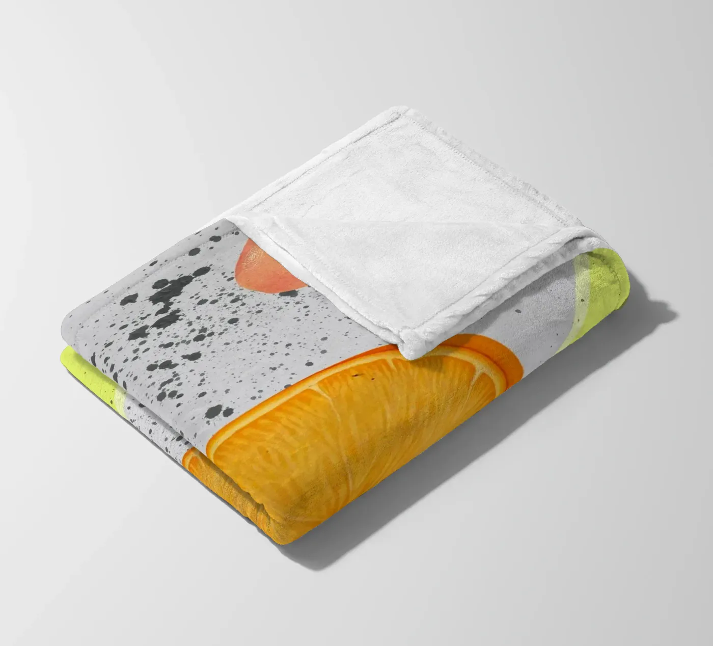 Grapefruit Orange Pattern plaid polaire de IndigoBird